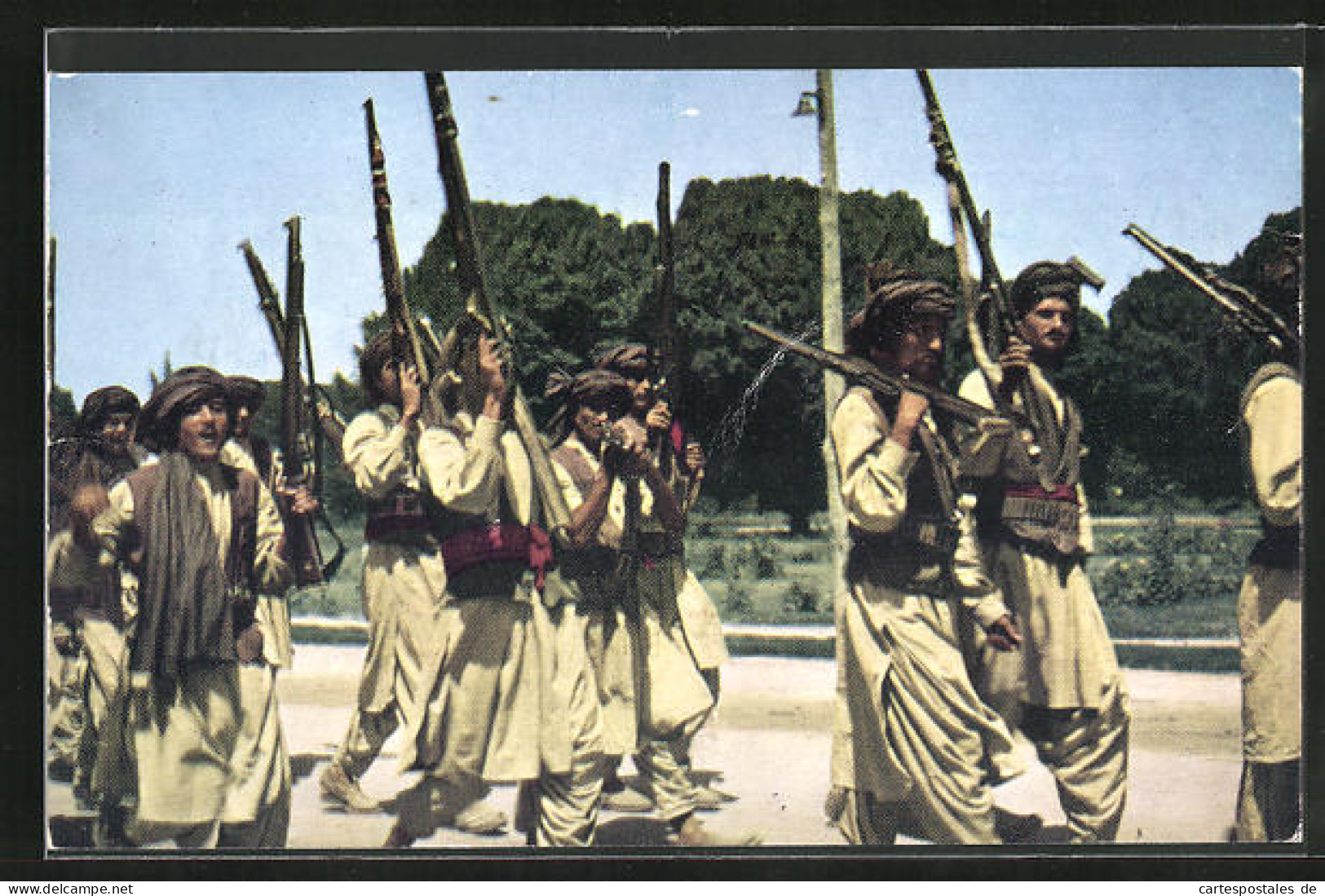 AK Kabul, National Guardsmen On Parade During Independence Celebrations  - Andere & Zonder Classificatie