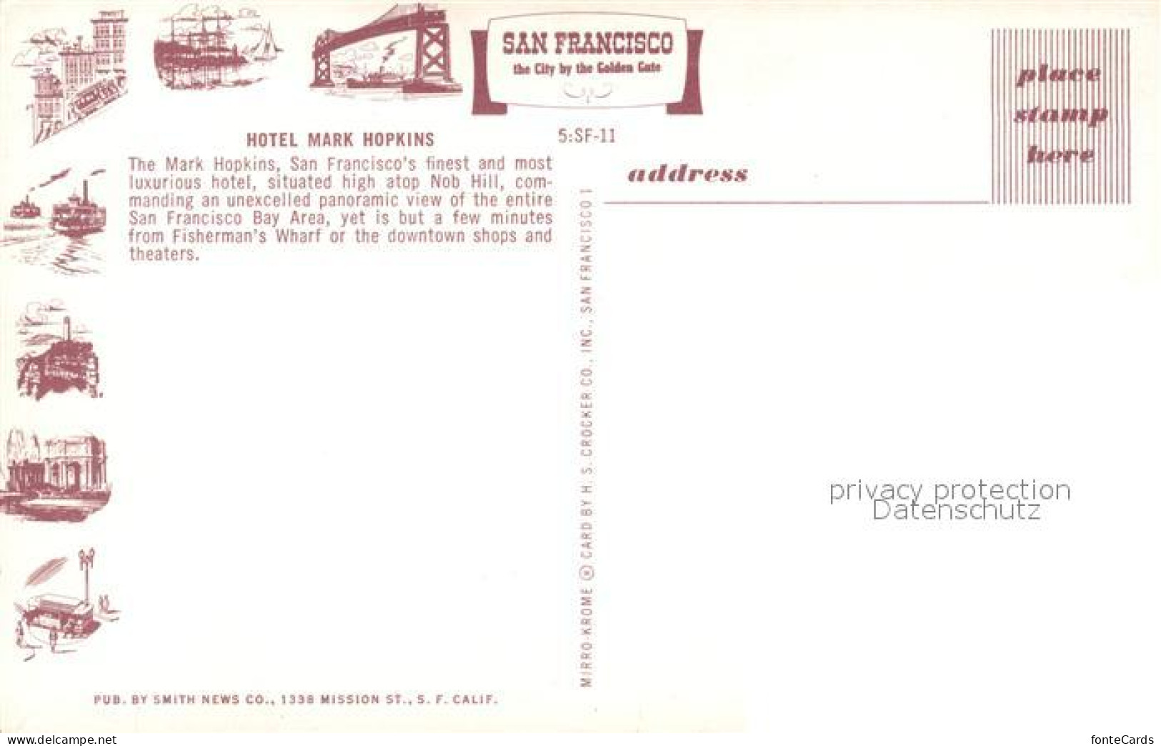 73277594 San_Francisco_California Hotel Mark Hopkins - Other & Unclassified