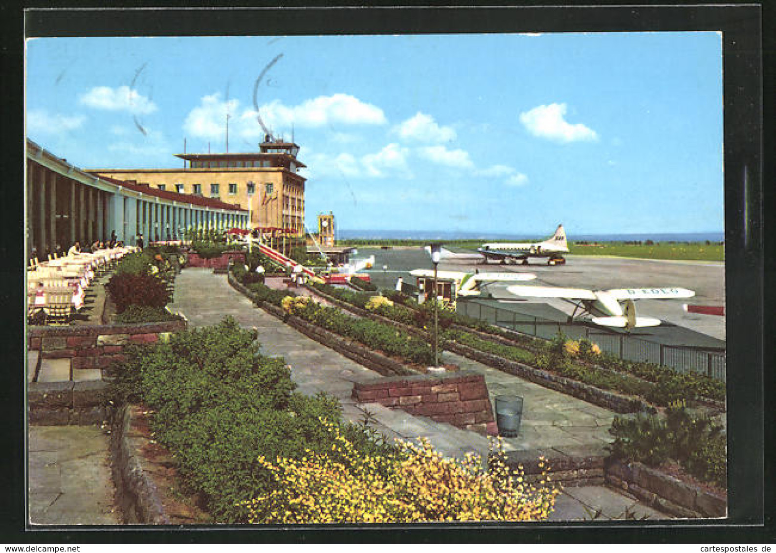 AK Stuttgart-Echterdingen, Flughafen, Ausblick Von Der Restaurant-Terrasse  - Sonstige & Ohne Zuordnung