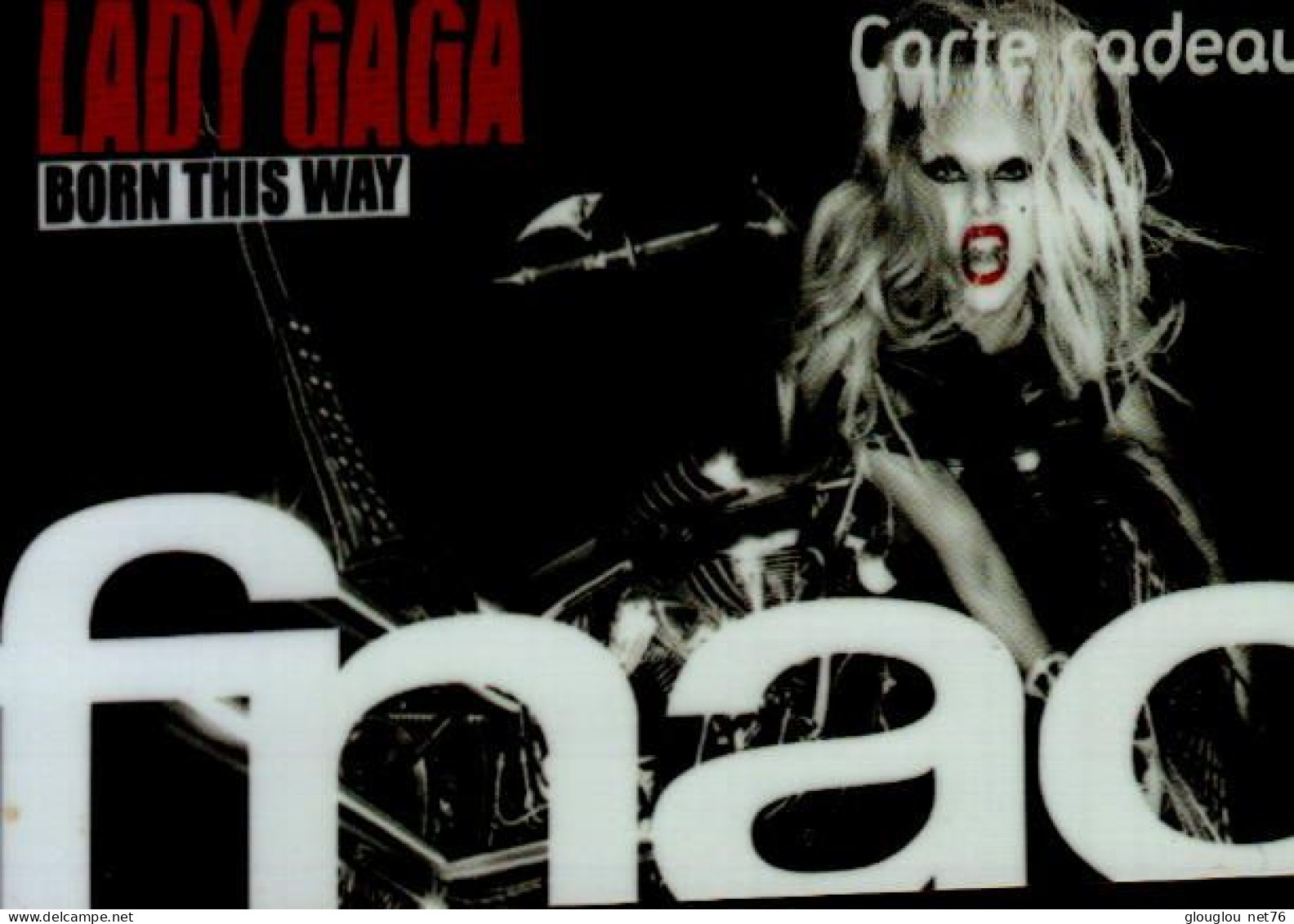 CARTE CADEAU...FNAC....LADY GAGA - Gift And Loyalty Cards