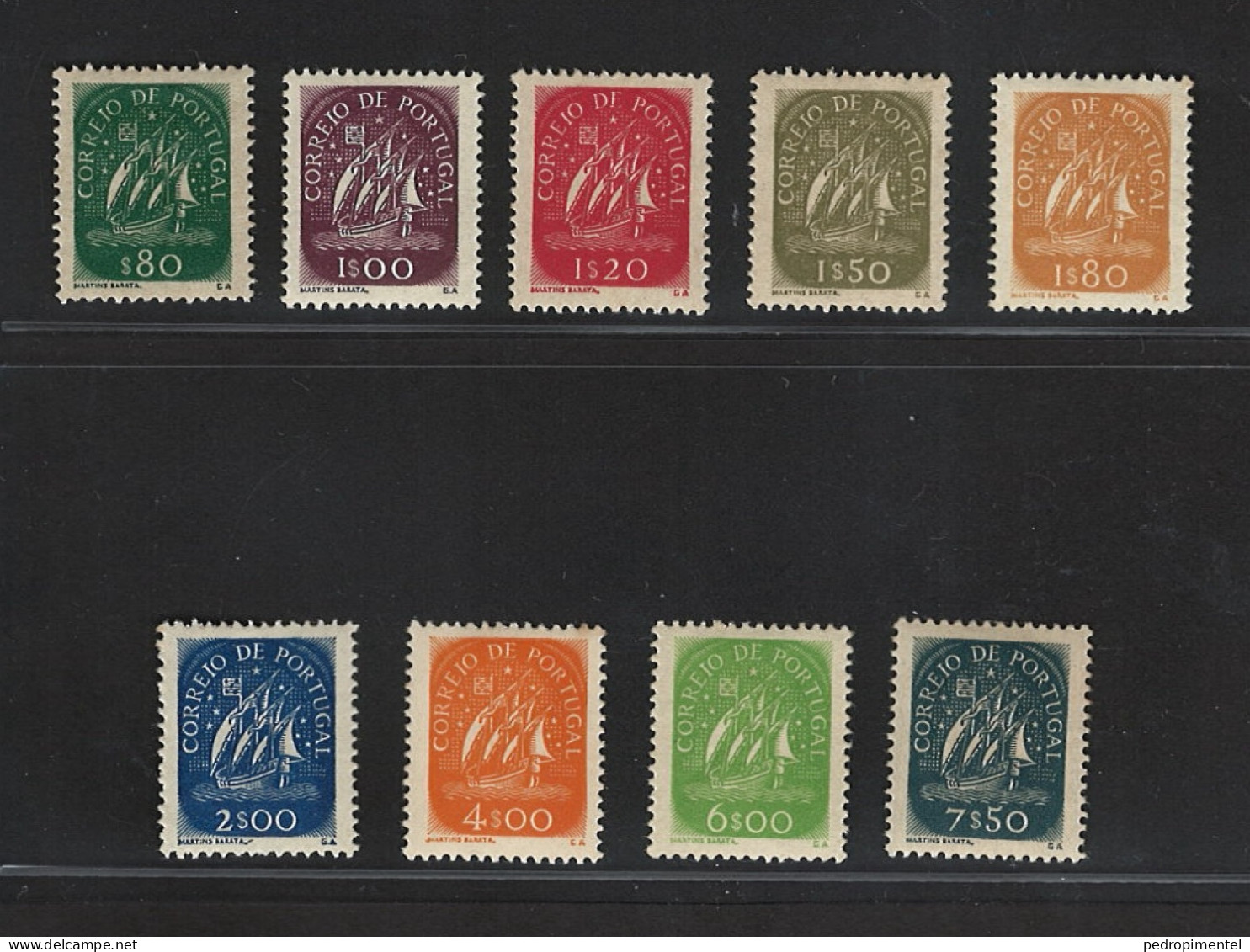 Portugal 1948-1949 "Caravelas" Condition MH OG Mundifil #696-704 - Unused Stamps