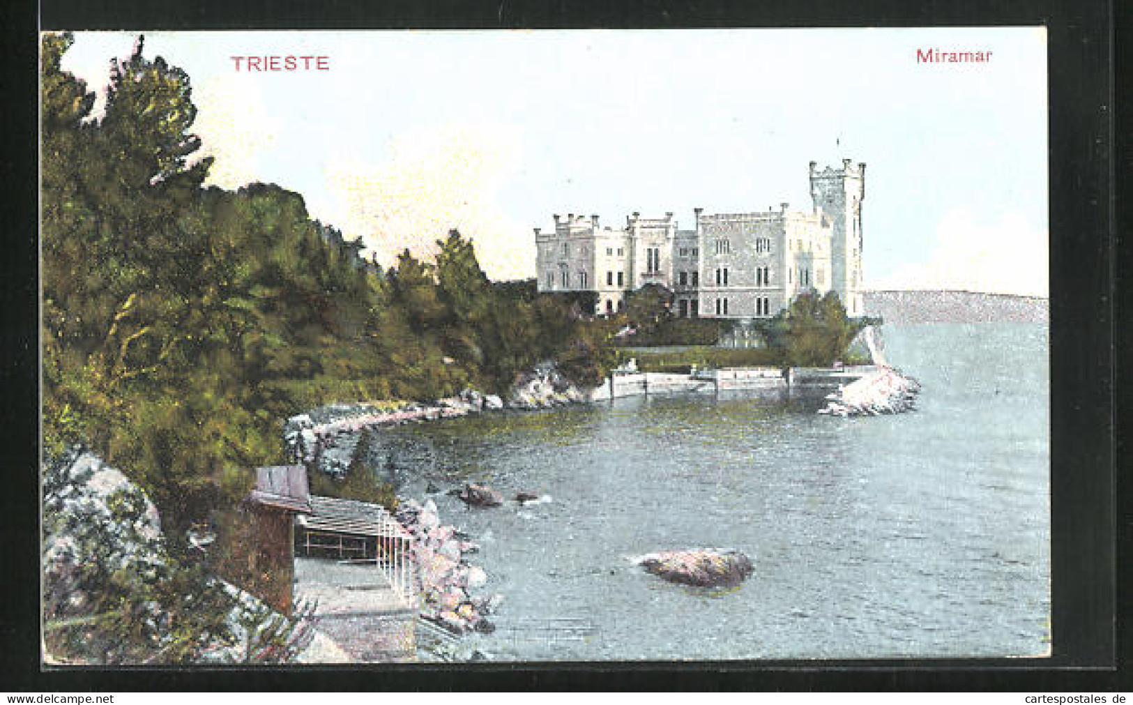 Cartolina Trieste, Miramar, Schloss  - Trieste