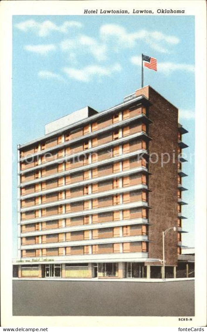 11688712 Lawton_Oklahoma Hotel Lawtonian Flag - Andere & Zonder Classificatie