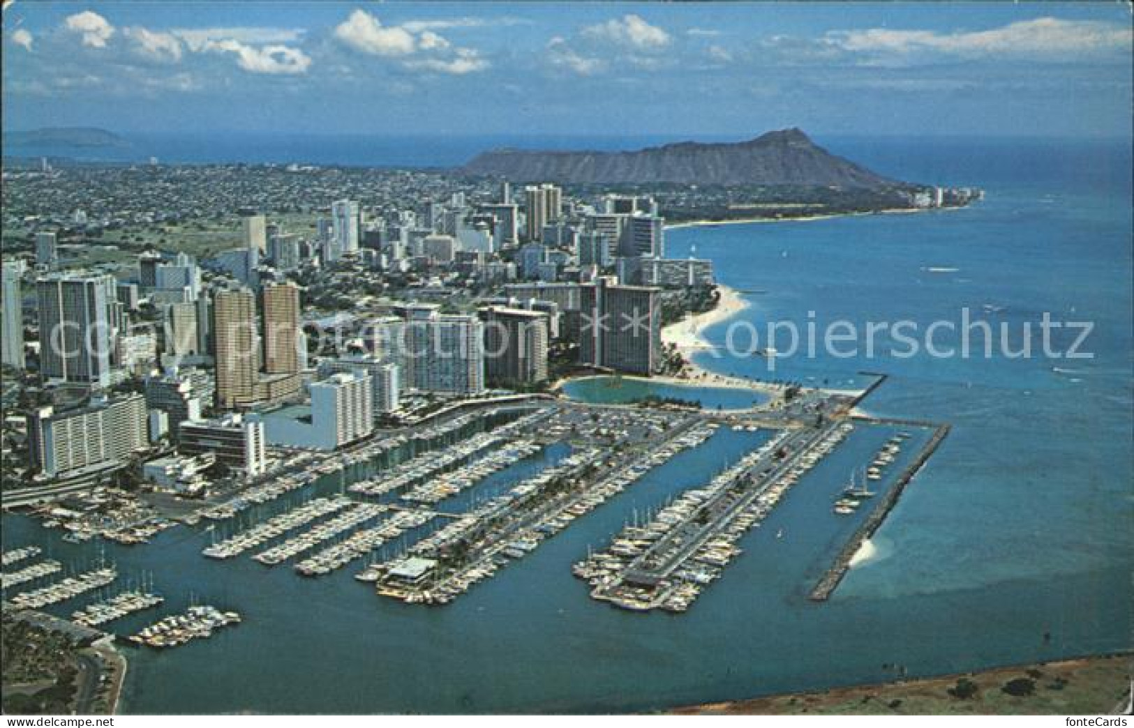 11688614 Waikiki Honolulu Yacht Harbor Diamond Head Aerial View - Otros & Sin Clasificación