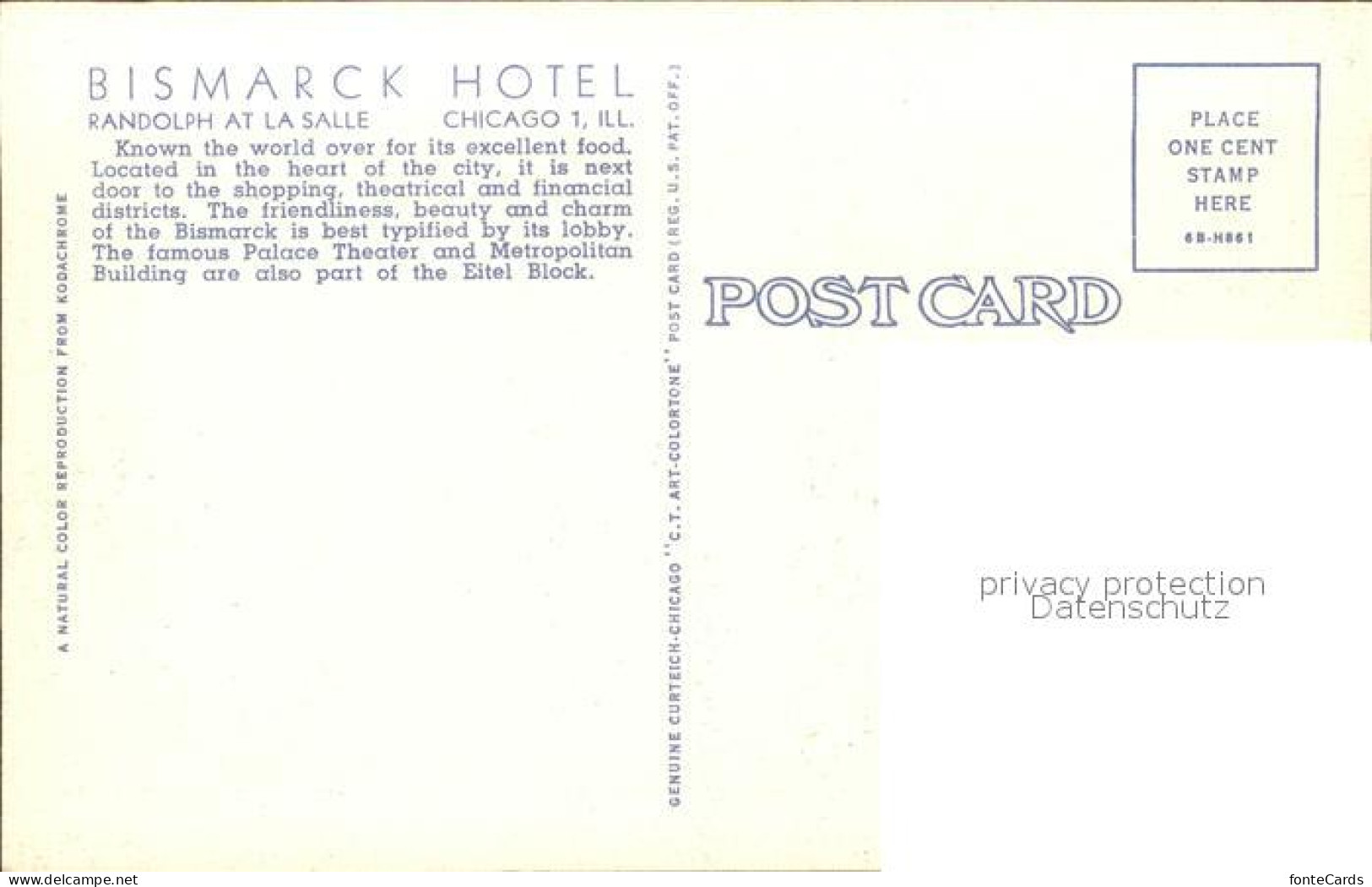 11688524 Chicago_Illinois Bismarck Hotel Lobby - Other & Unclassified