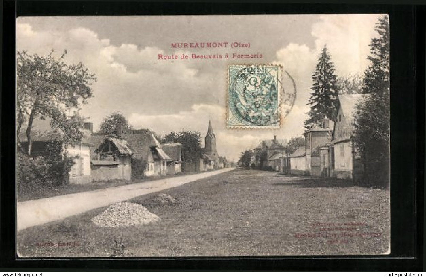 CPA Mureaumont, Route De Beauvais à Formerie  - Formerie