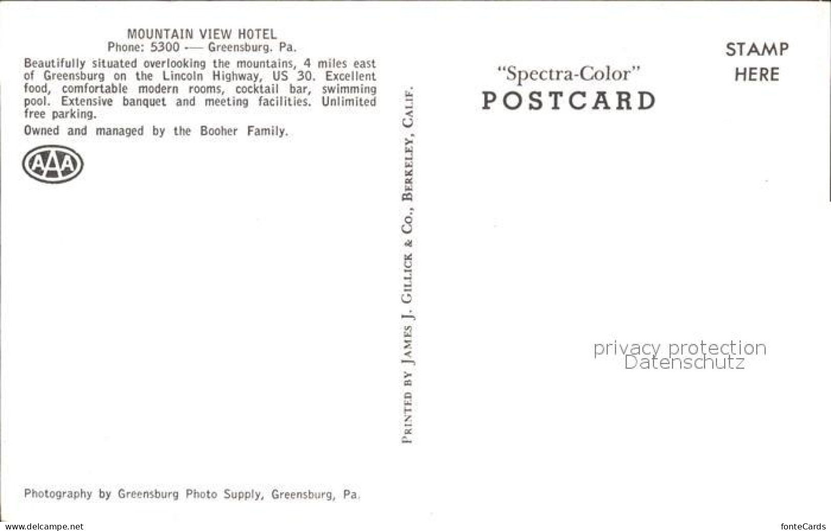 11688462 Greensburg Pennsylvania Mountain View Hotel Greensburg Pennsylvania - Andere & Zonder Classificatie
