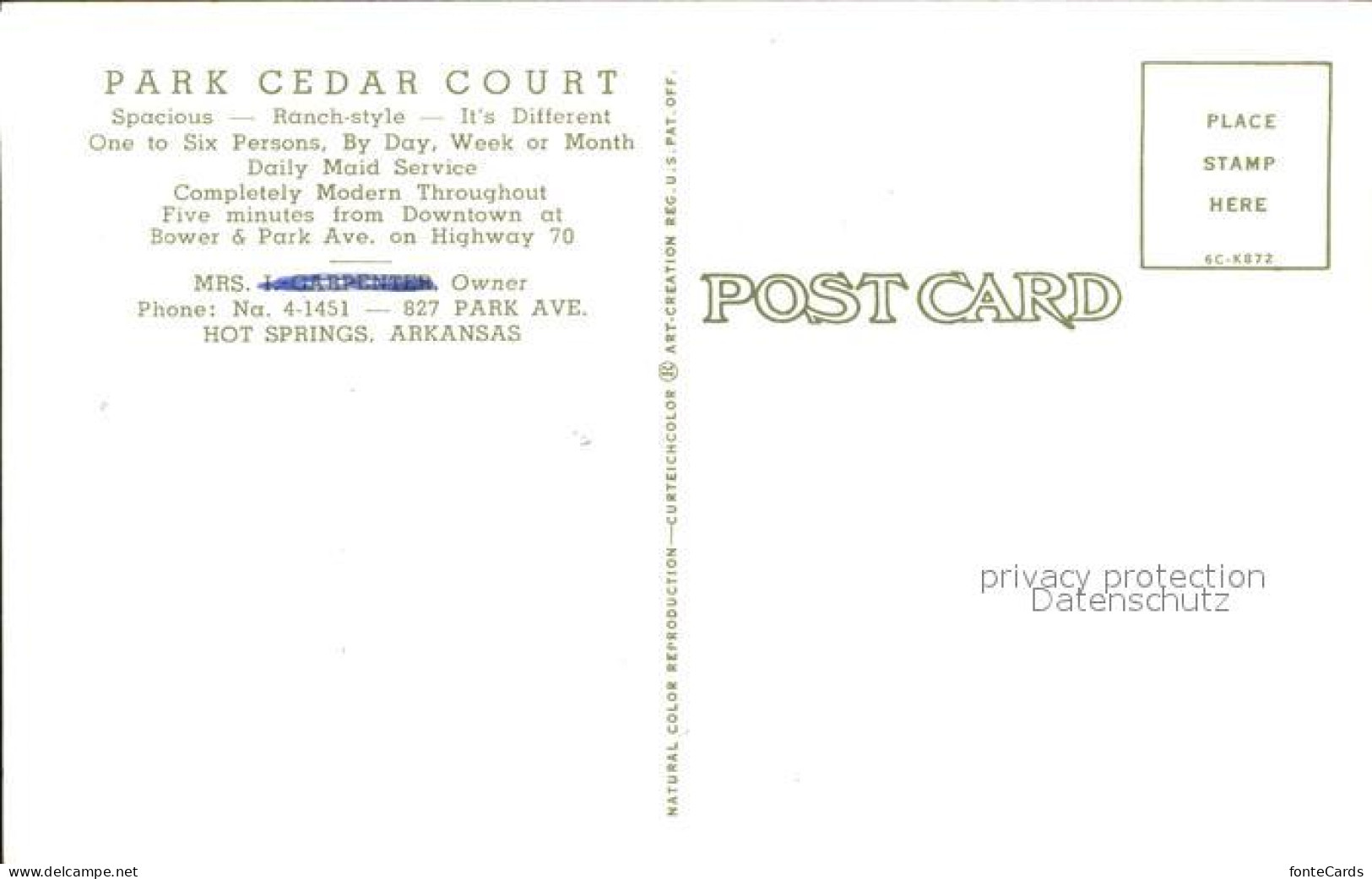 11688344 Hot_Springs_Arkansas Park Cedar Court - Andere & Zonder Classificatie