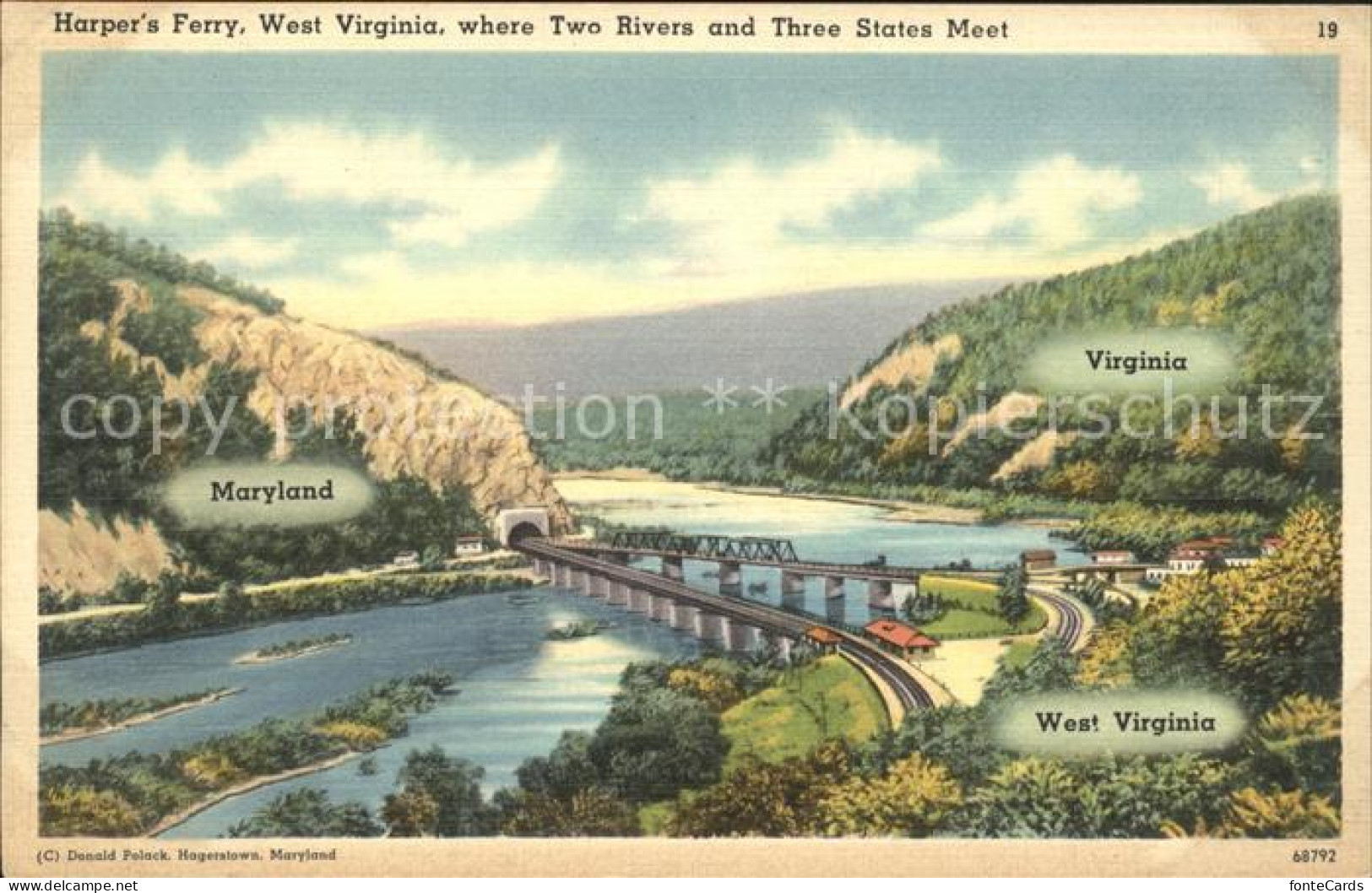 11688202 Harpers_Ferry_West_Virginia Where Three States Meet Bridge Railway - Altri & Non Classificati