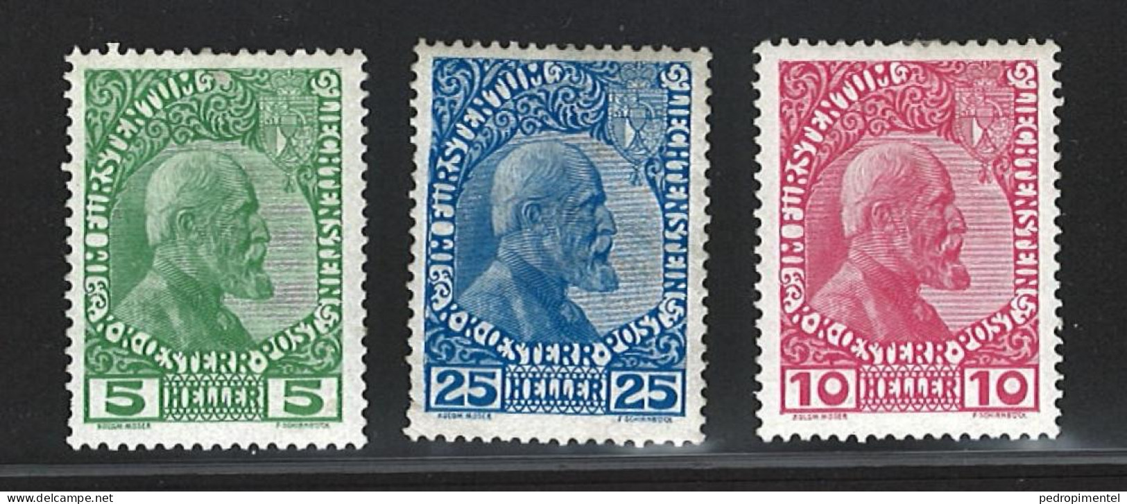 Liechtenstein Stamps | Prince Johan II | Perf 12 1/12 X 13 | #1-3 MH - Unused Stamps