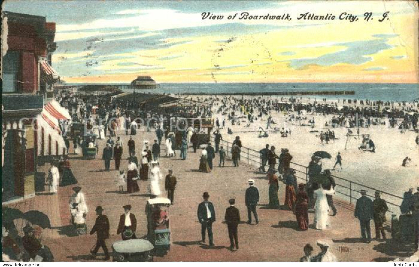 11688105 Atlantic_City_New_Jersey View Of Boardwalk Beach - Andere & Zonder Classificatie