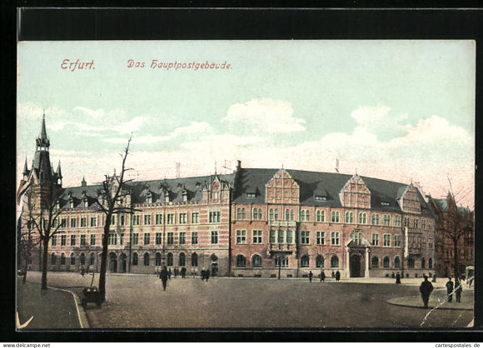 AK Erfurt, Das Hauptpostgebäude  - Erfurt