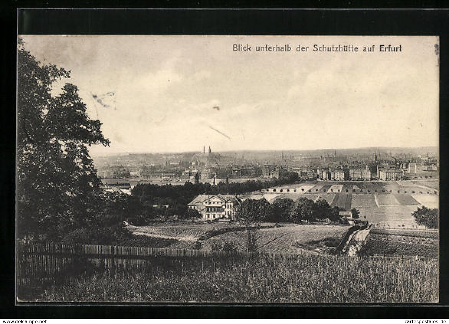 AK Erfurt, Blick Unterhalb Der Schutzhütte Auf Den Ort  - Erfurt