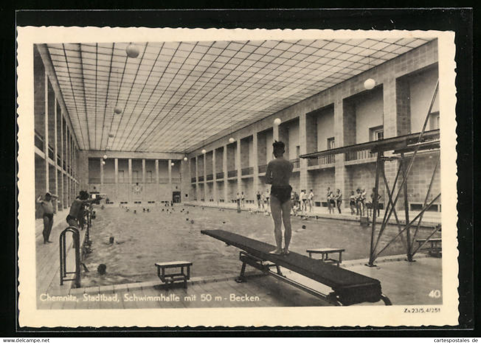 AK Chemnitz, Badegäste In Der Schwimmhalle Des Stadtbads  - Chemnitz