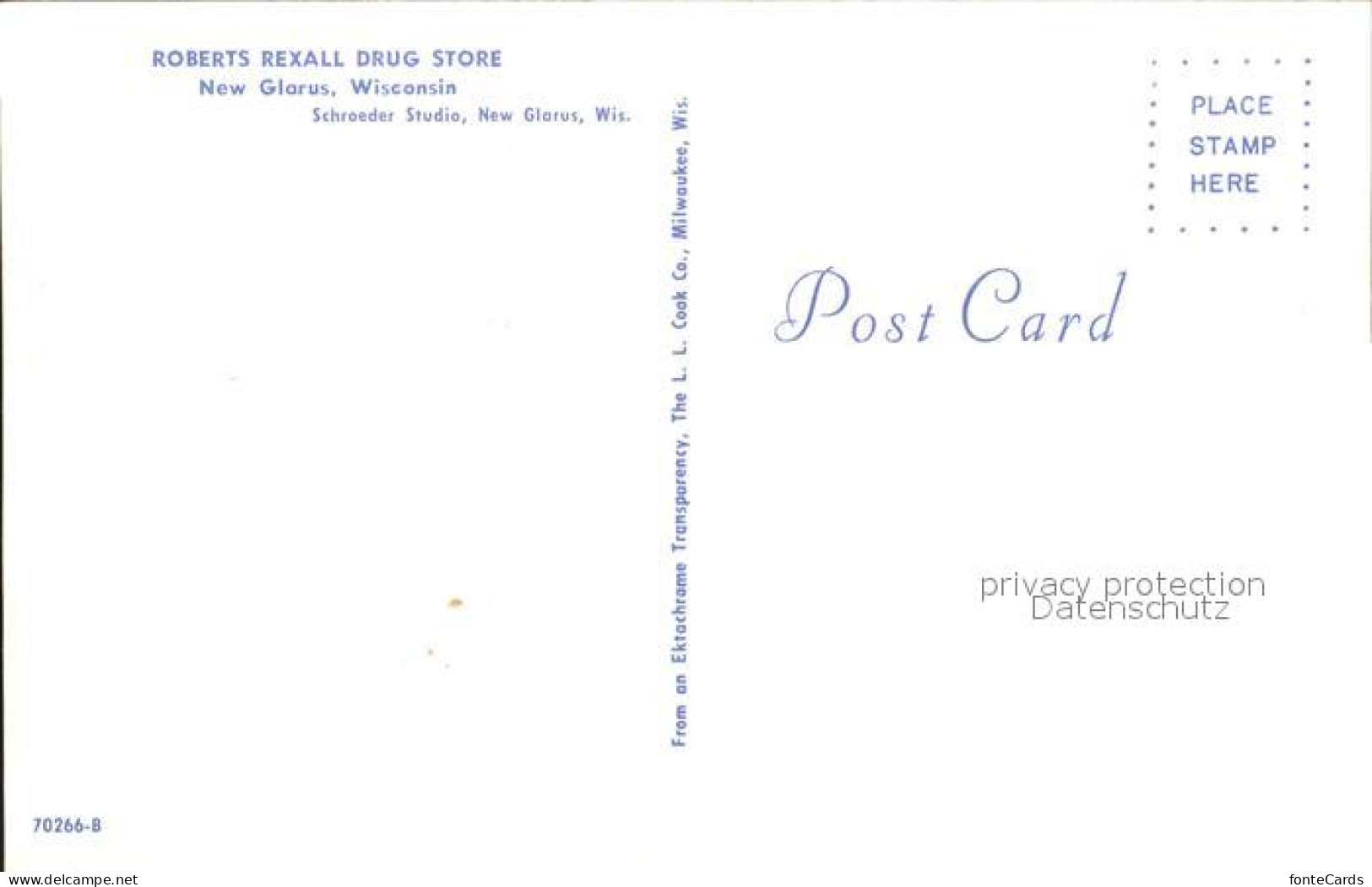 11688053 New_Glarus Roberts Rexall Drug Store - Other & Unclassified