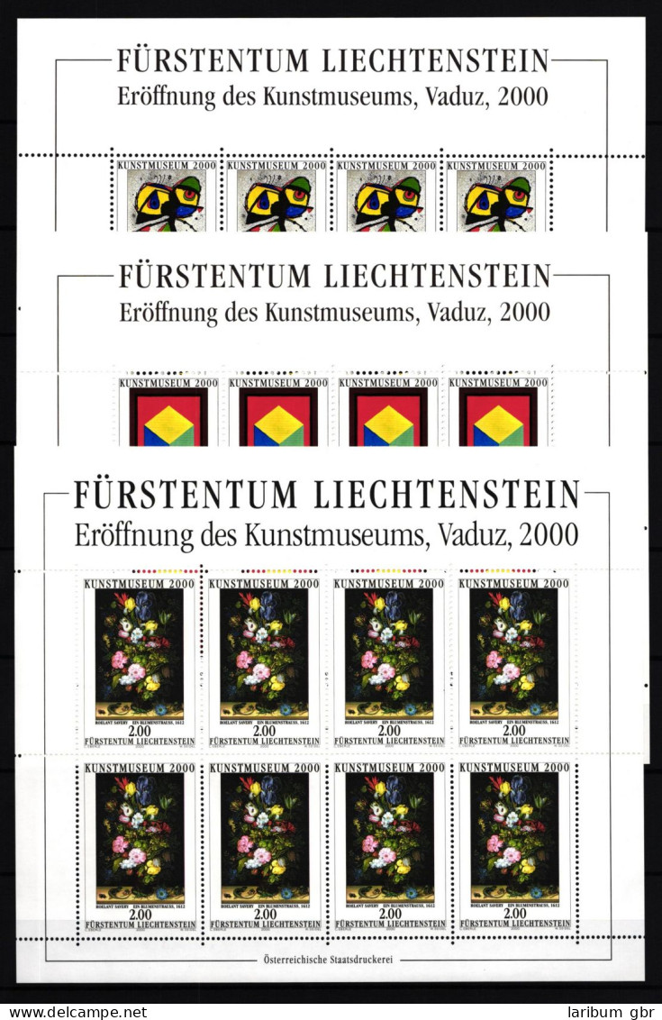 Liechtenstein 1245-1247 Gestempelt Kleinbogensatz / Kunst #IH521 - Andere & Zonder Classificatie