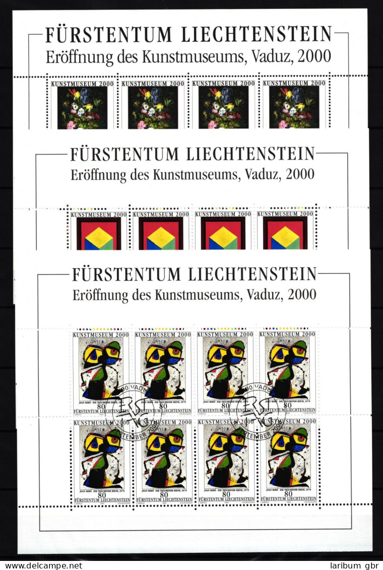 Liechtenstein 1248 Gestempelt Kleinbogen Mit Ersttagsstempel / Kunst #IH524 - Sonstige & Ohne Zuordnung