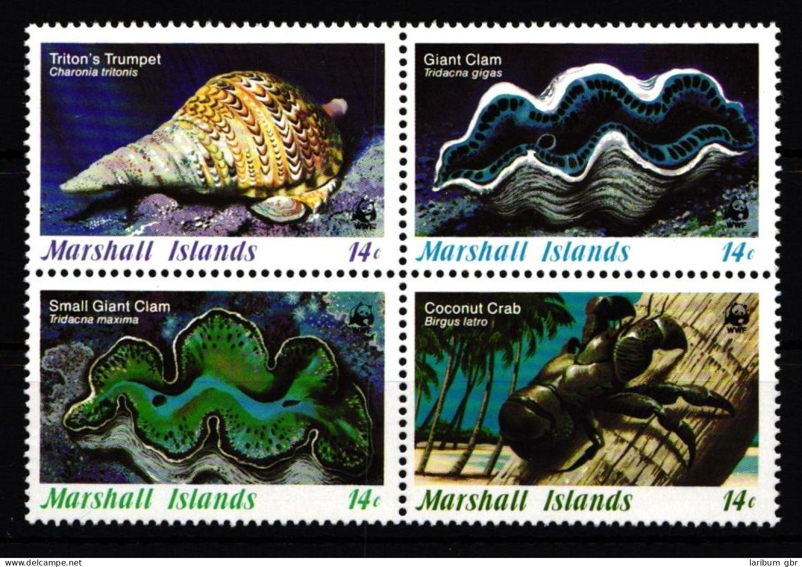 Marshall Inseln 73-76 Postfrisch Viererblock / Meerestiere #IH457 - Marshalleilanden
