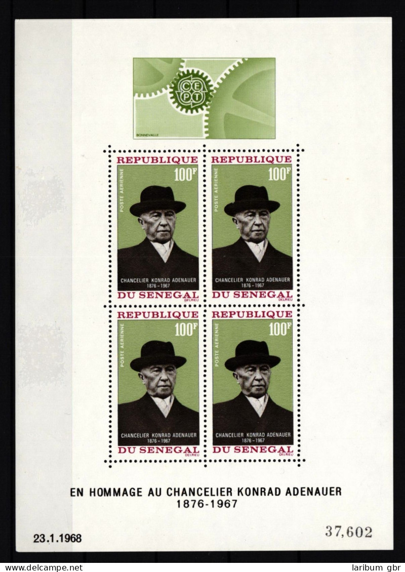 Senegal Block 4 Postfrisch Konrad Adenauer #IH527 - Senegal (1960-...)