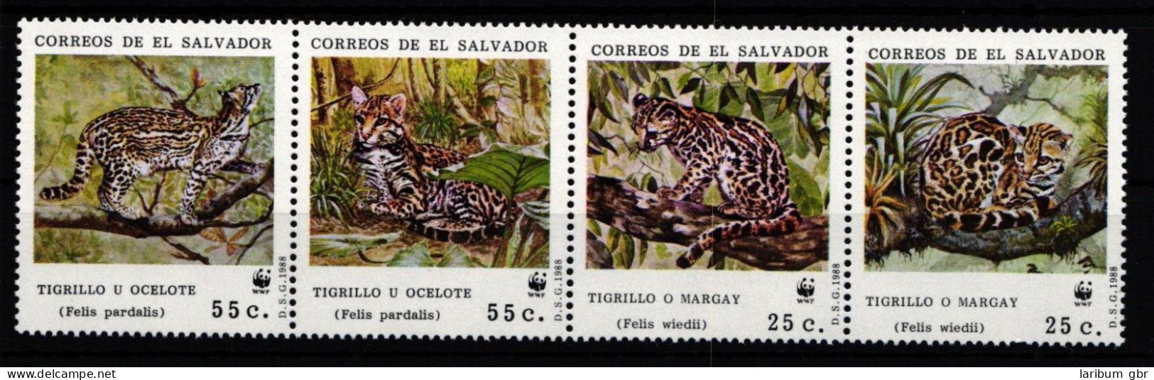 El Salvador 1734-1737 Postfrisch Viererstreifen / Wildtiere #IH428 - El Salvador