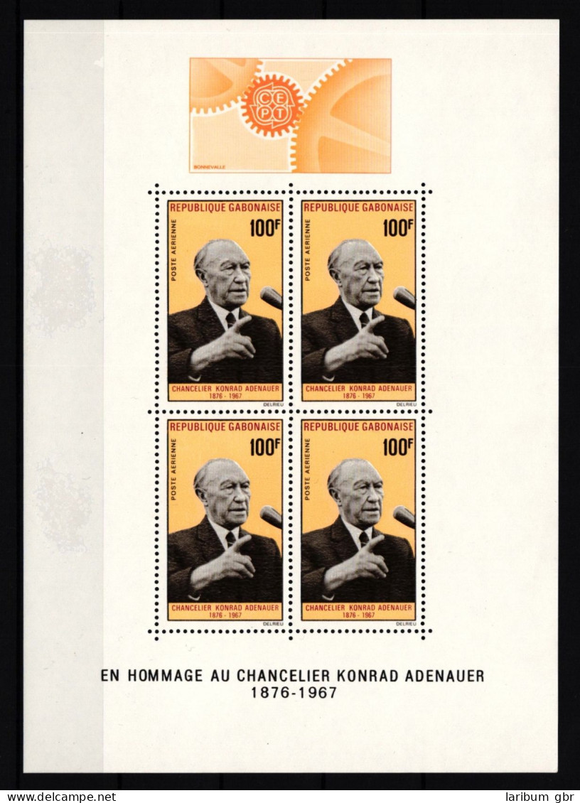 Gabun Block 9 Postfrisch Konrad Adenauer #IH529 - Gabon (1960-...)