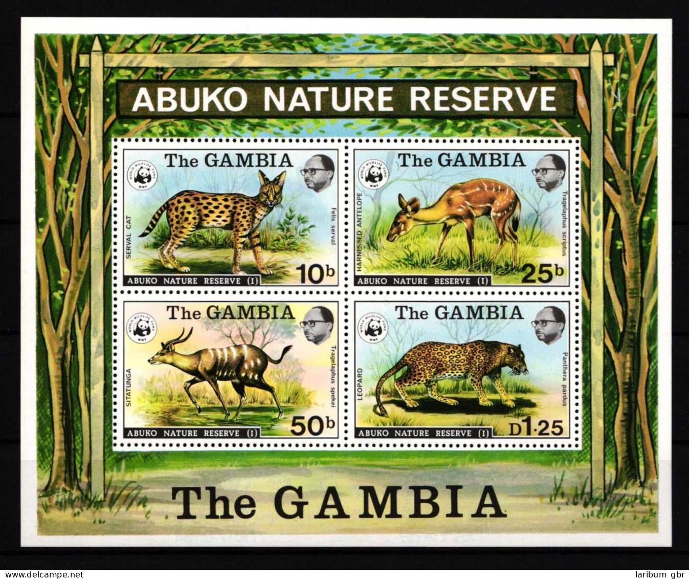 Gambia Block 2 Postfrisch Wildtiere #IH466 - Gambia (1965-...)