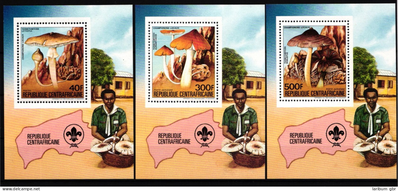 Zentralafrikanische Republik 1054,1056 Und 1057 Postfrisch Einzelblöcke #IH489 - Sonstige & Ohne Zuordnung