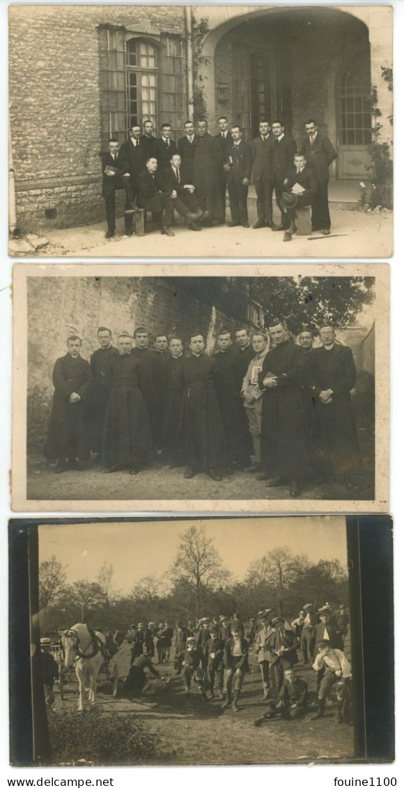 LOT De 7 " CARTE PHOTO " + 1 PHOTO BUXY Le Petit Séminaire De RIMONT Les Séminaristes Et Leurs Professeurs Curé Prêtre - Sonstige & Ohne Zuordnung