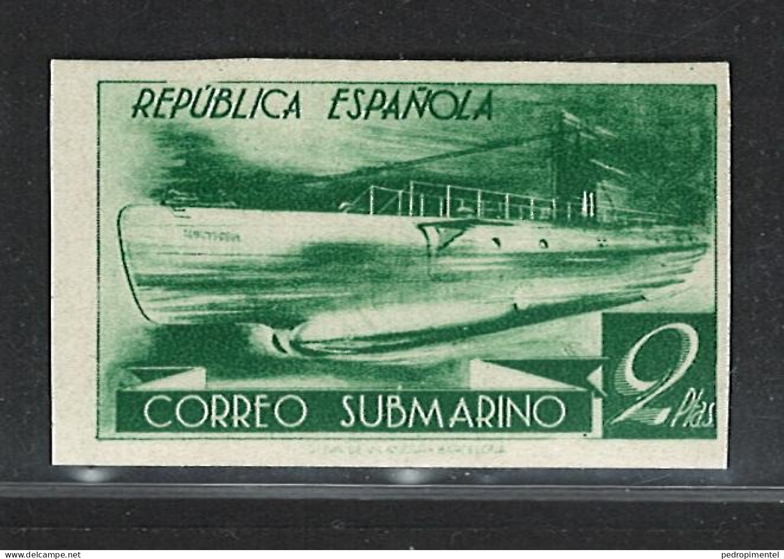 Spain Stamps | 1938 | Postal Service Submarine |  MNH Unperforated - Unused Stamps