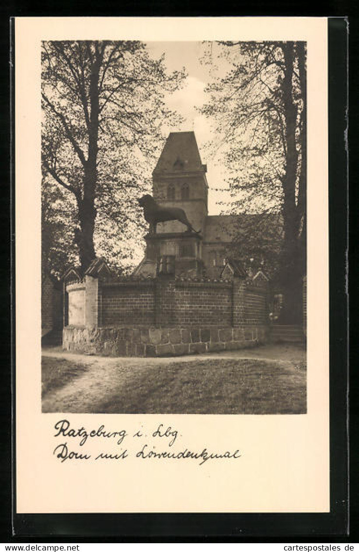 AK Ratzeburg I. Lbg., Dom Mit Löwendenkmal  - Ratzeburg