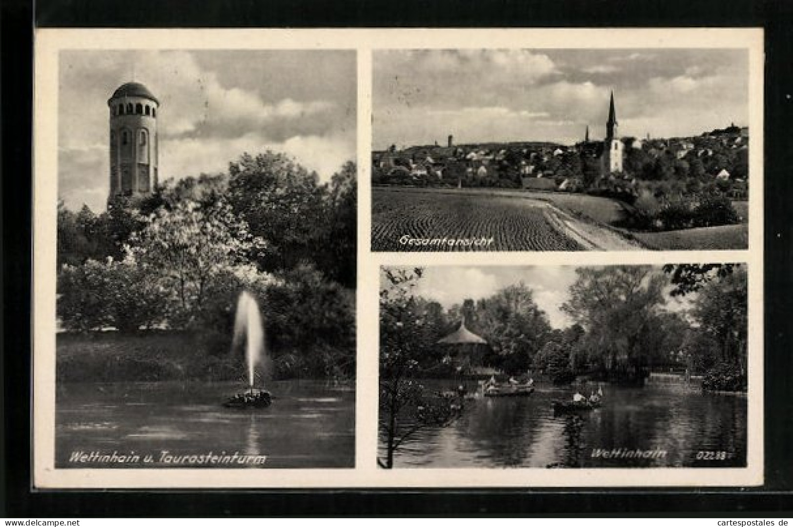 AK Burgstädt, Gesamtansicht, Wettinhain Und Taurasteinturm  - Burgstädt