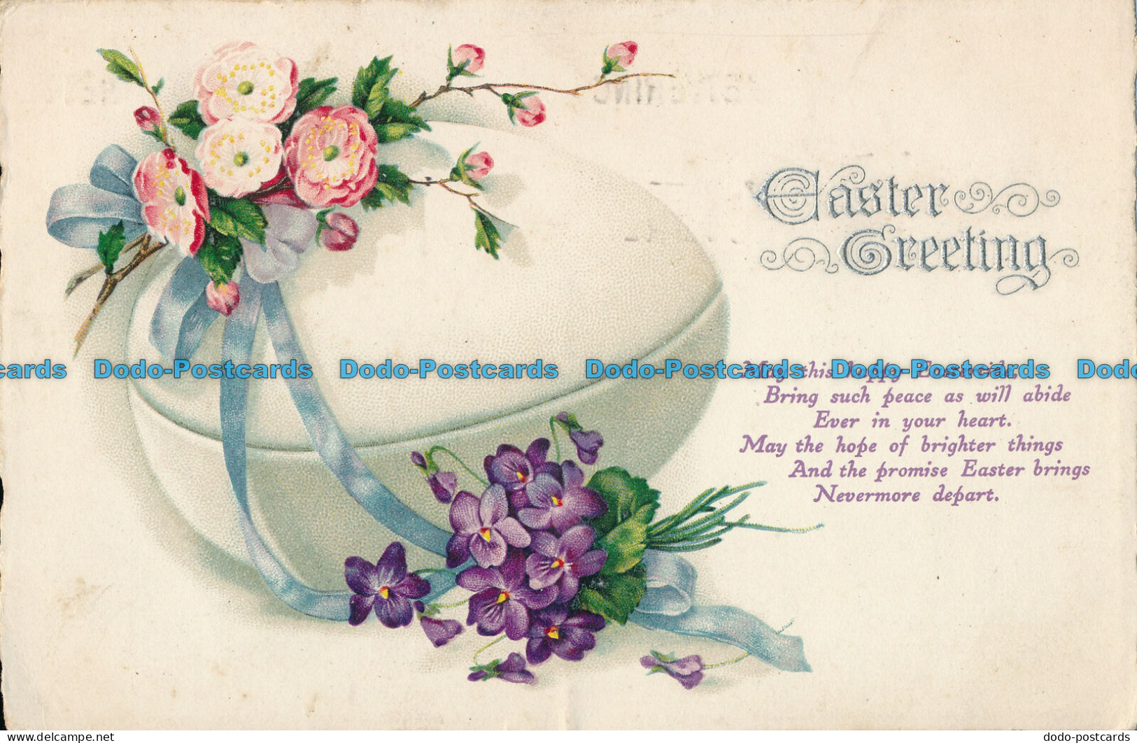 R026102 Easter Greetings. Egg And Flowers. Philco. 1927 - Monde