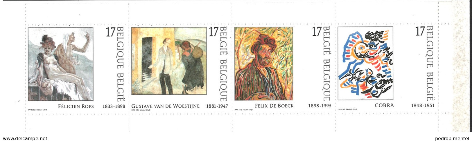 Belgium Stamps | 1998 | Art | Booklet MNH - Unused Stamps