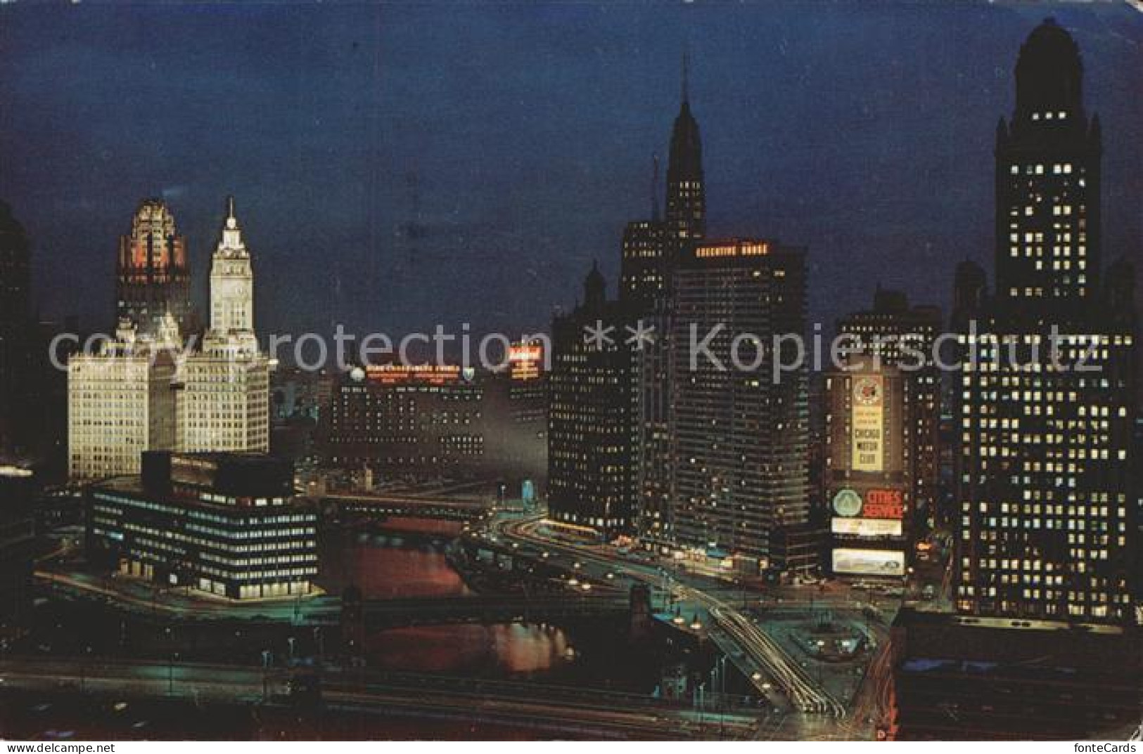 11686419 Chicago_Illinois Skyline At Night - Sonstige & Ohne Zuordnung