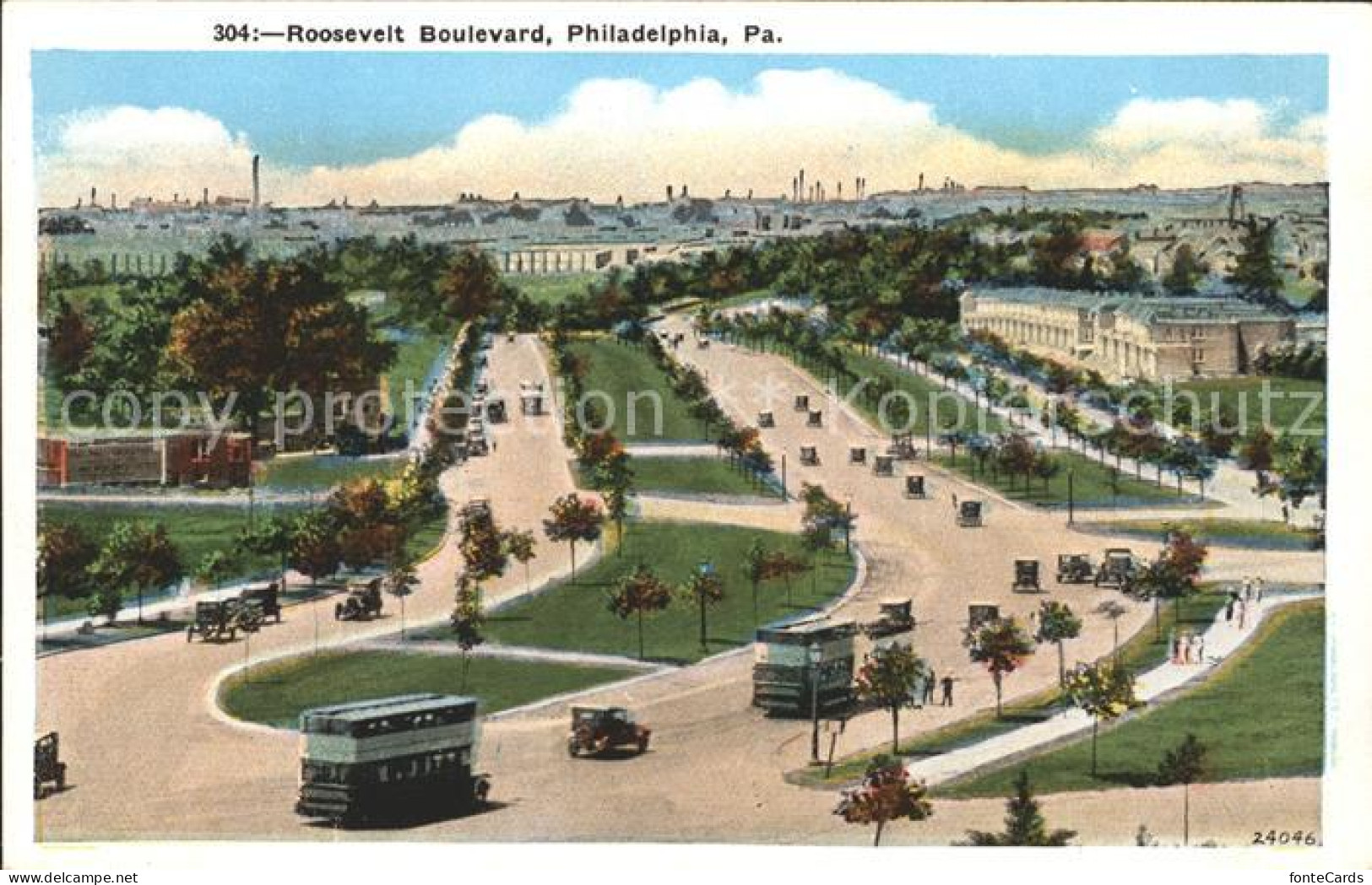 11686399 Philadelphia Pennsylvania Roosevelt Boulevard Doppeldeckerbusse Autos P - Other & Unclassified
