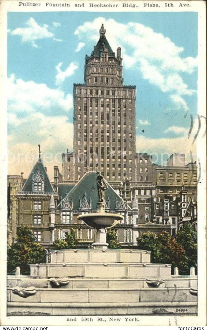 11686300 New_York_City Pulitzer Fountain And Heckscher Building Plaza 5th Ave - Other & Unclassified