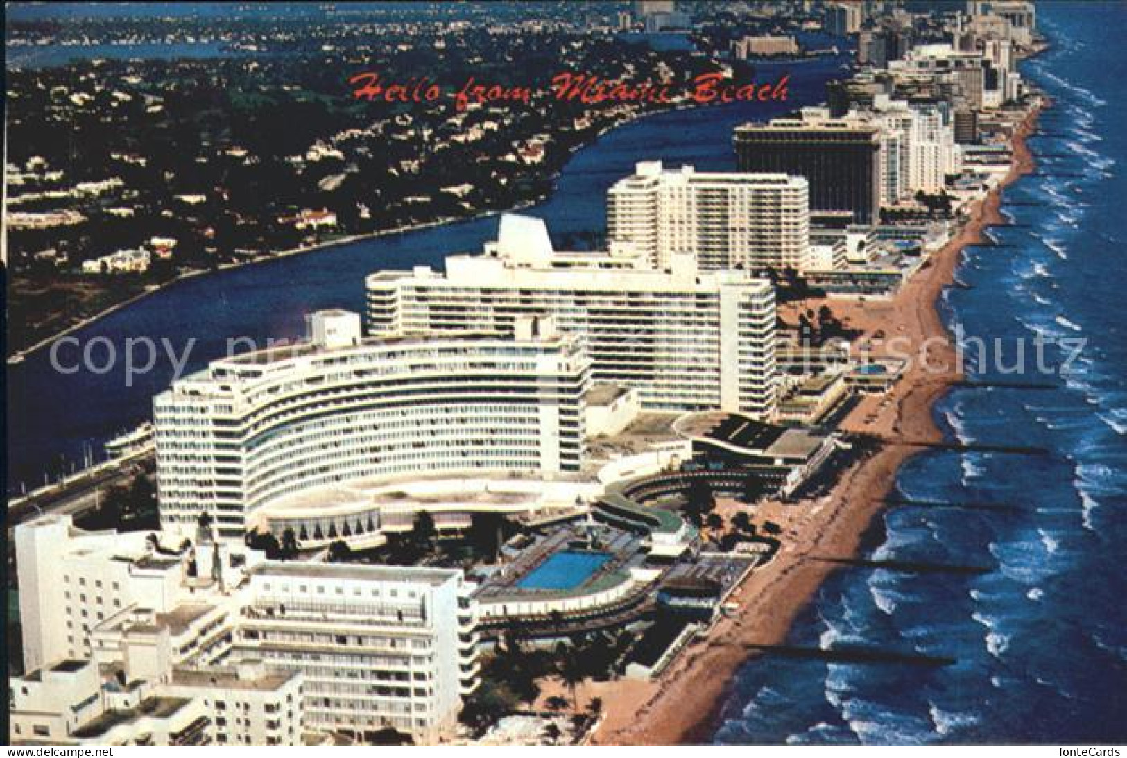 11686102 Miami_Beach Fliegeraufnahme Hotel Row Beach - Andere & Zonder Classificatie