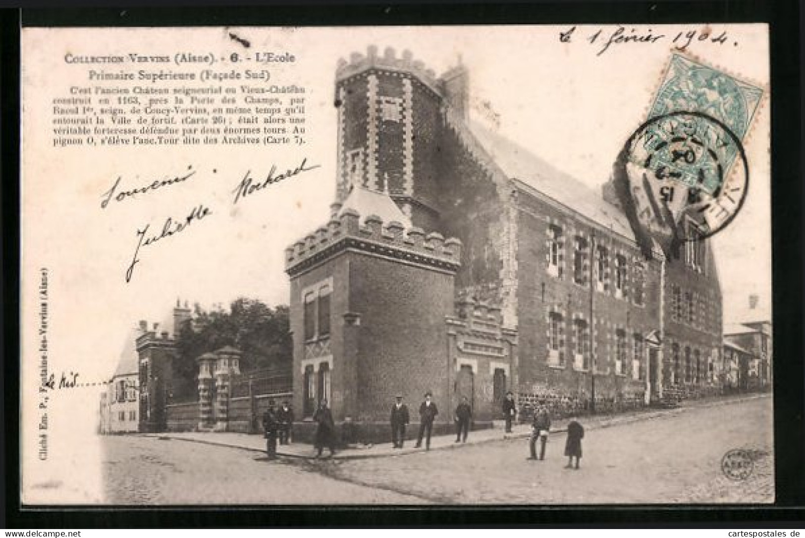 CPA Vervins, L`Ecole, Primaire Supérieure Facade Sud  - Vervins