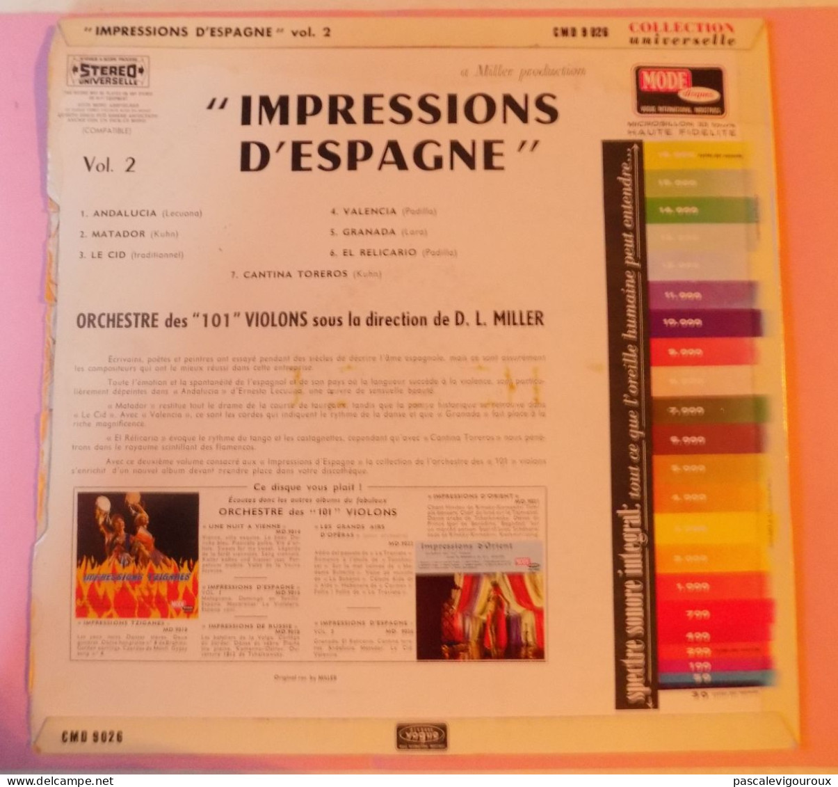 Orchestre Des "101" Violons* ‎– Impressions D'Espagne Vol. 2 - Otros - Canción Española