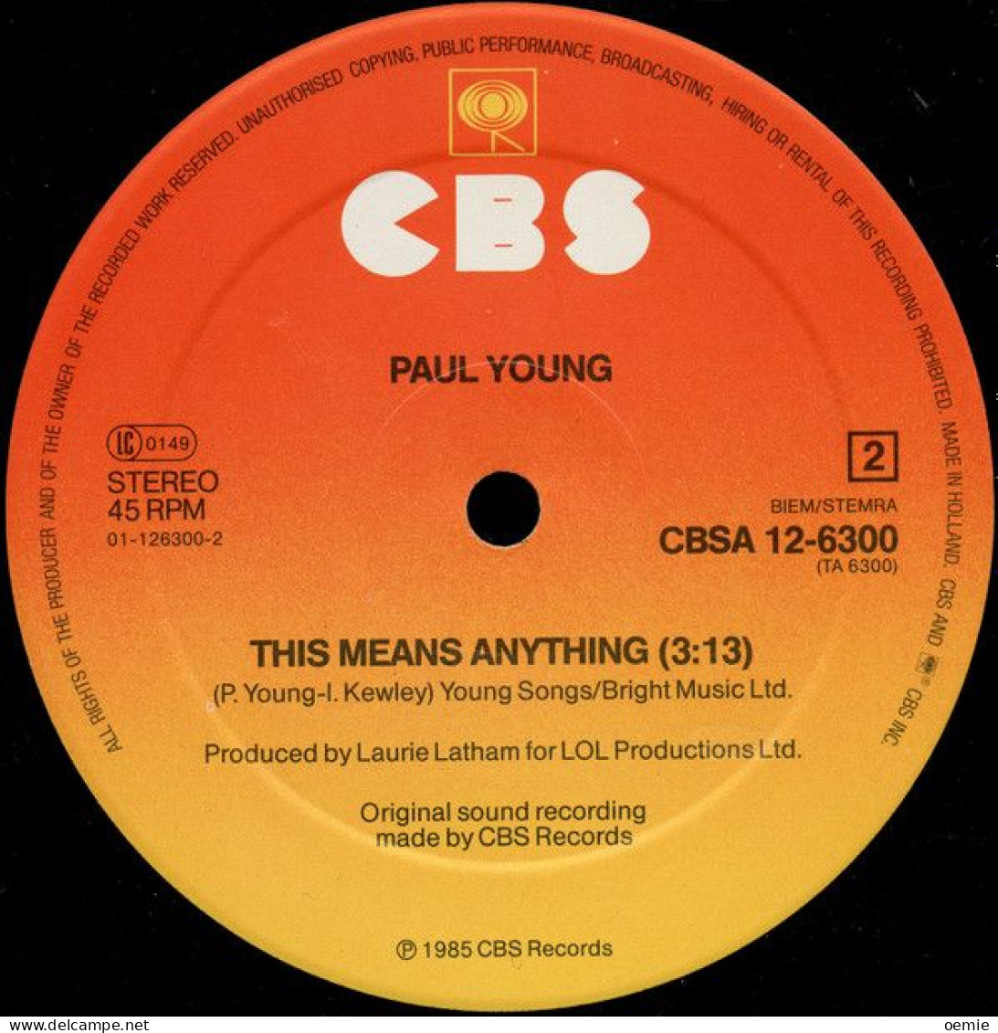 PAUL YOUNG EVERY YOU GO AWAY - 45 Toeren - Maxi-Single