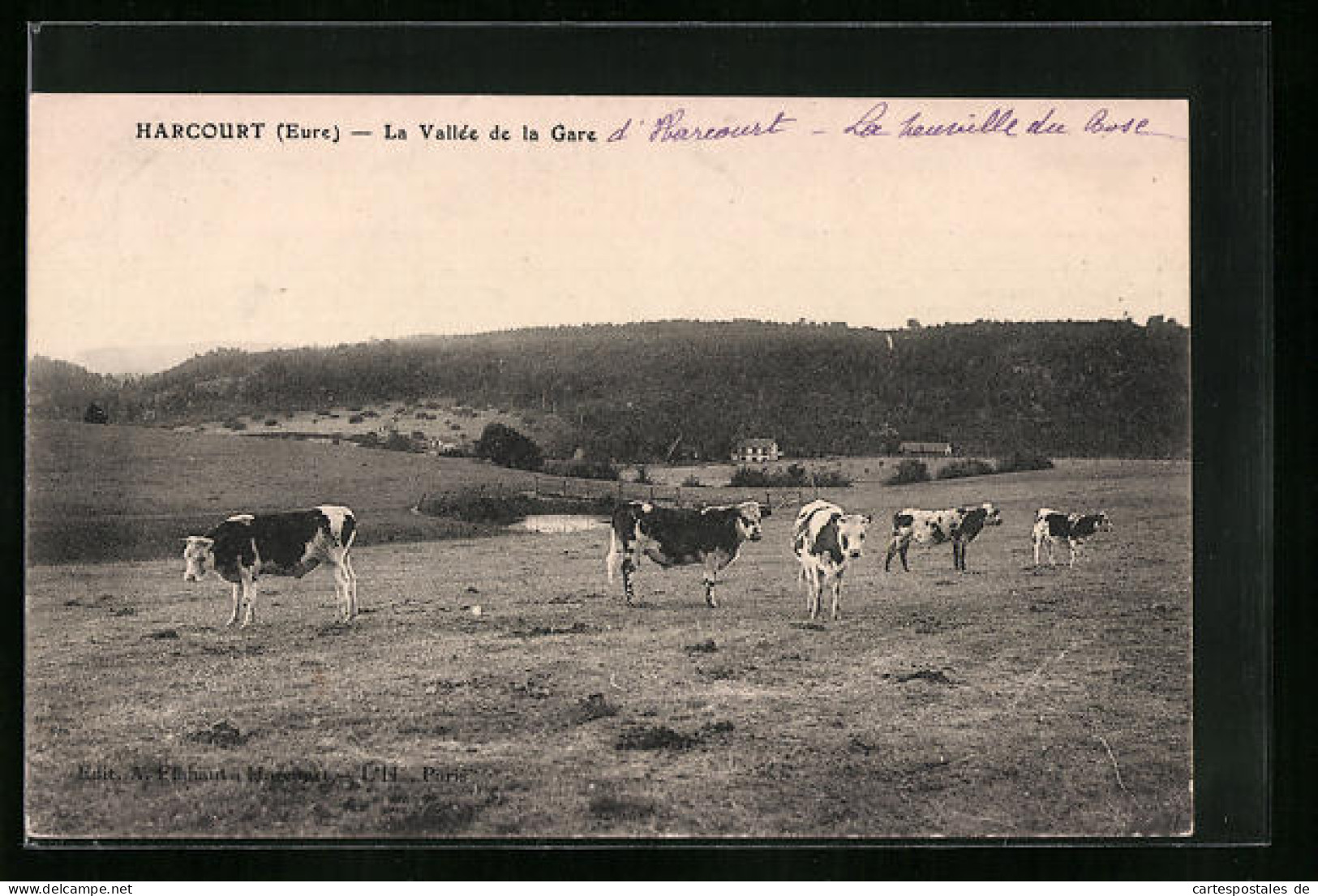 CPA Harcourt, La Vallée De La Gare  - Harcourt