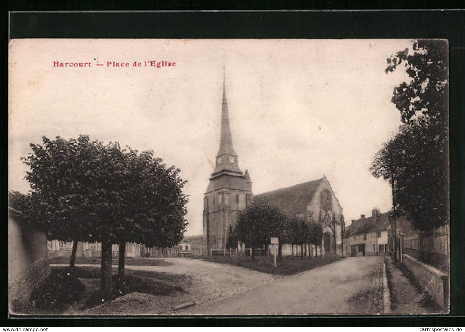 CPA Harcourt, Place De L`Eglise  - Harcourt