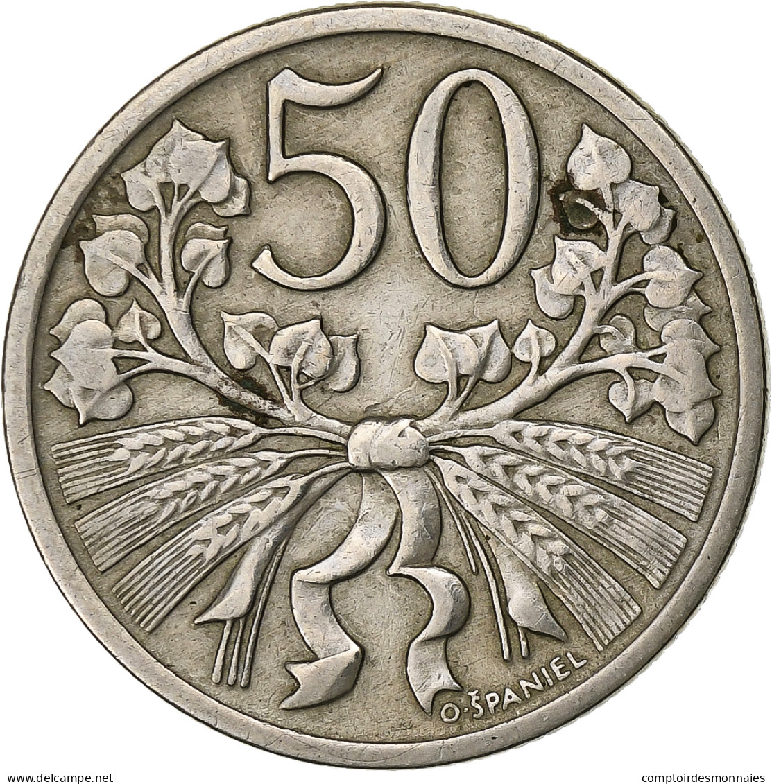 Monnaie, Tchécoslovaquie, 50 Haleru, 1922, TTB, Copper-nickel, KM:2 - Tsjechoslowakije