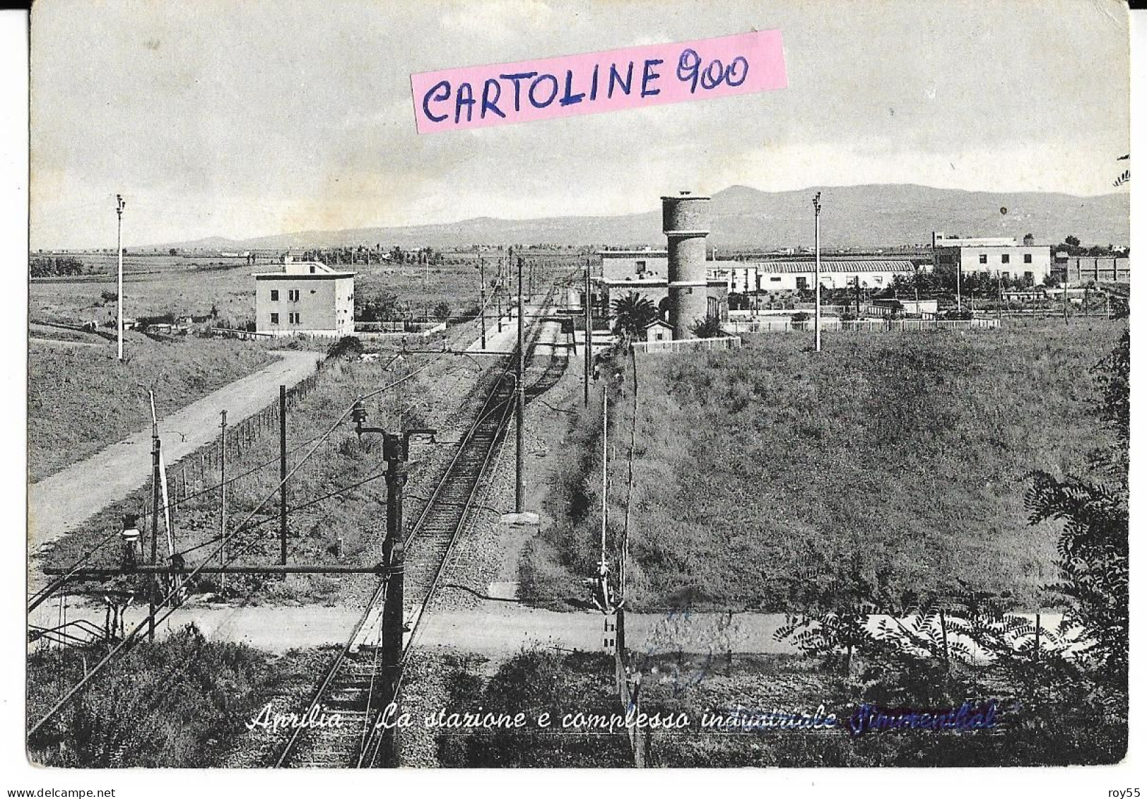 Lazio-aprilia Stazione Ferroviaria Zona Industriale Veduta Panoramica Fine Anni 50 - Aprilia