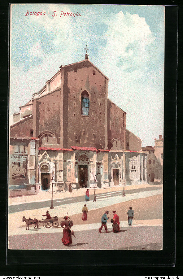 Artista-Cartolina Bologna, S. Petronio, Fassade  - Bologna