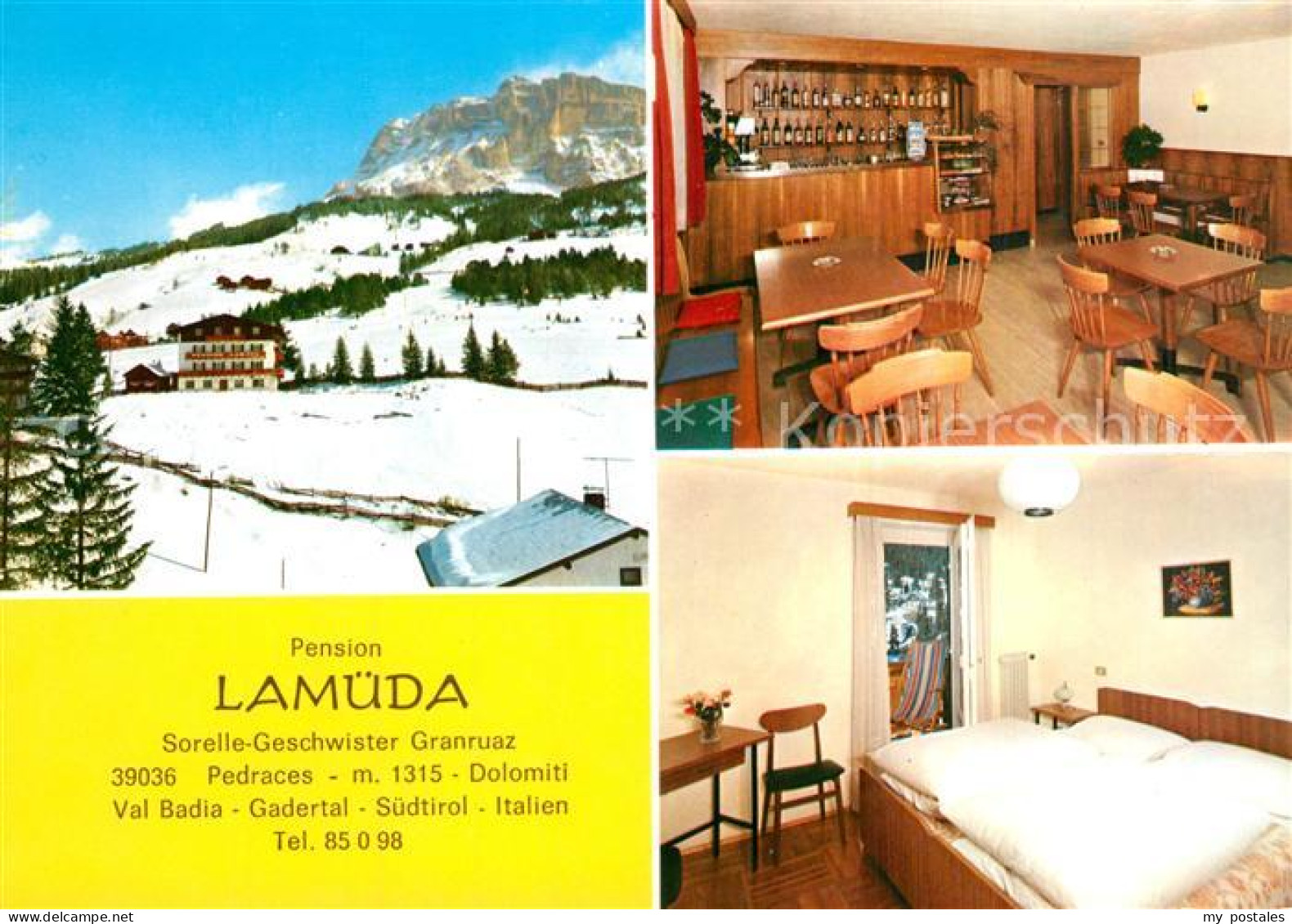 73321159 Pedraces Pension Lamueda Gastraum Fremdenzimmer Winterpanorama Dolomite - Autres & Non Classés
