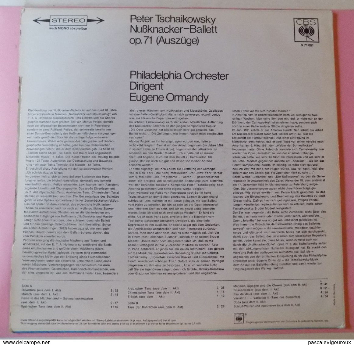 Peter Tschaikowsky*, Philadelphia-Orchester*, Eugene Ormandy ‎– Nußknacker-Ballett (Auszüge) - Andere - Duitstalig