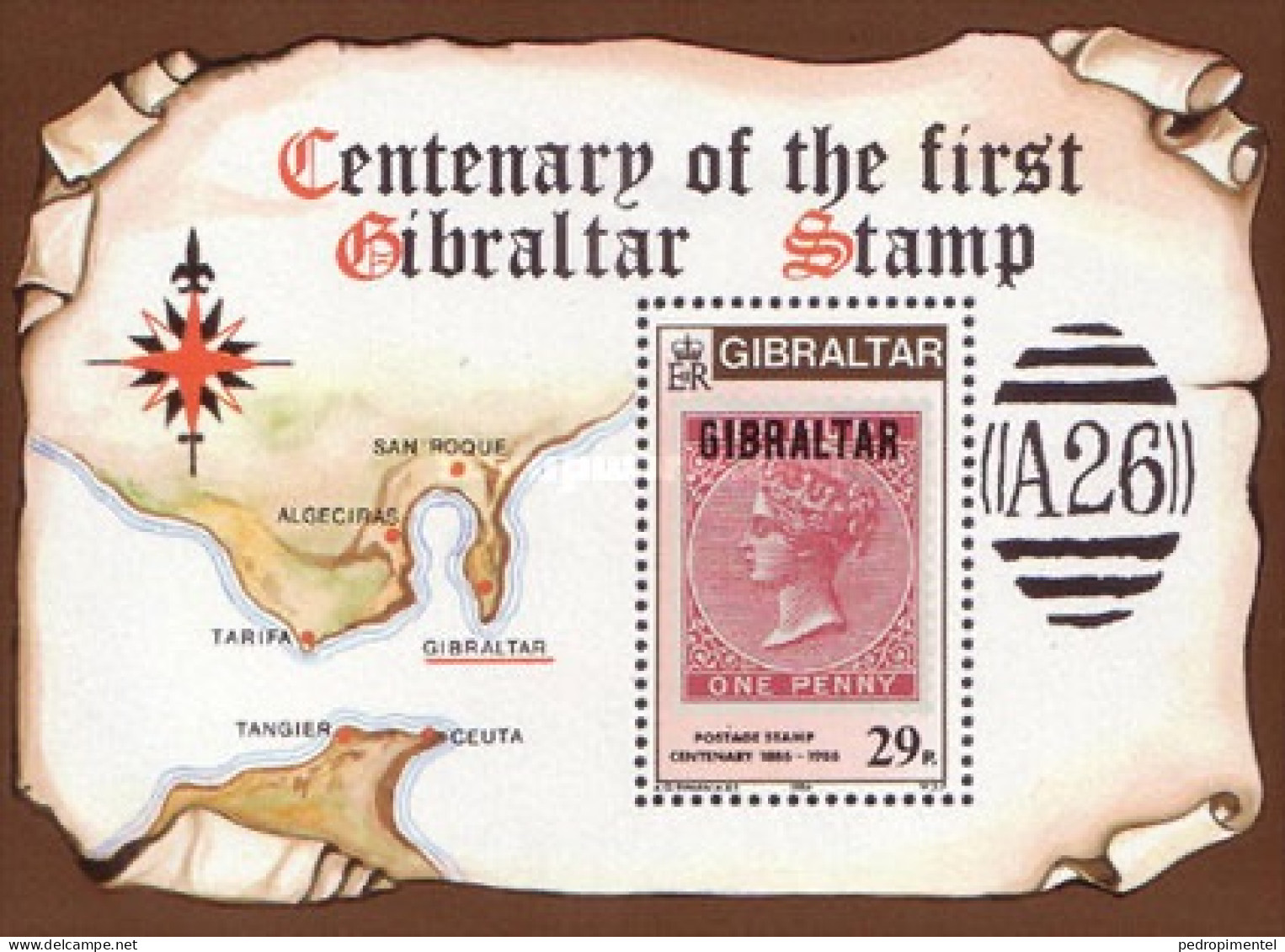 Gibraltar 1986 100 Years Of Gibraltar Stamp Condition MNH (Minisheet) - Gibraltar