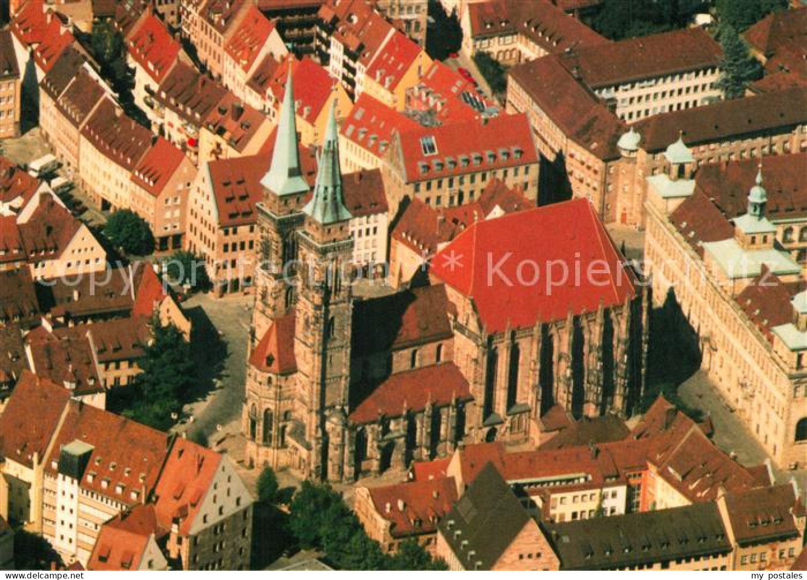 73320932 Nuernberg Sebalduskirche Fliegeraufnahme Nuernberg - Nuernberg