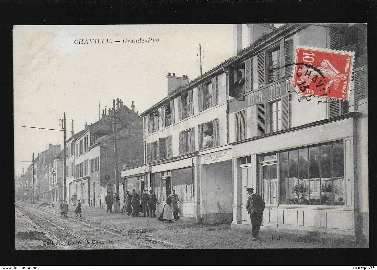 92 Chaville Grande Rue édit. Caillet , Rails Du Tramway - Chaville